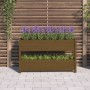 Jardinera de madera maciza de pino marrón miel 112x25x66 cm en Macetas y jardineras | Comprar online en Foru.es