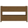 Jardinera de madera maciza de pino marrón miel 112x25x66 cm en Macetas y jardineras | Comprar online en Foru.es