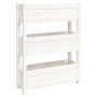 Jardinera de madera maciza de pino blanco 77x25x104,5 cm en Macetas y jardineras | Comprar online en Foru.es