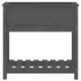 Jardinera con estante madera maciza pino gris 82,5x34,5x81 cm de vidaXL, Maceteros y jardineras - Ref: Foro24-823761, Precio:...