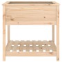 Jardinera con estante madera maciza de pino 82,5x82,5x81 cm de vidaXL, Maceteros y jardineras - Ref: Foro24-823794, Precio: 8...