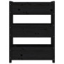 Jardinera de madera maciza de pino negro 77x25x104,5 cm en Macetas y jardineras | Comprar online en Foru.es
