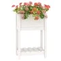 Jardinera de madera maciza de pino blanco 54x34,5x81 cm de vidaXL, Maceteros y jardineras - Ref: Foro24-823753, Precio: 55,85...