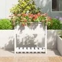 Jardinera con estante madera maciza pino blanco 82,5x34,5x81 cm de vidaXL, Maceteros y jardineras - Ref: Foro24-823760, Preci...