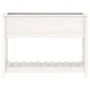 Jardinera con estante madera maciza pino blanca 111,5x34,5x81cm de vidaXL, Maceteros y jardineras - Ref: Foro24-823767, Preci...