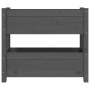 Jardinera de madera maciza de pino gris 77x25x66 cm en Macetas y jardineras | Comprar online en Foru.es