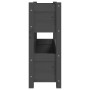 Jardinera de madera maciza de pino gris 77x25x66 cm en Macetas y jardineras | Comprar online en Foru.es