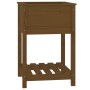 Jardinera de madera maciza de pino marrón 54x54x81 cm de vidaXL, Maceteros y jardineras - Ref: Foro24-823776, Precio: 66,26 €...