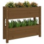 Jardinera de madera maciza de pino marrón miel 77x25x66 cm en Macetas y jardineras | Comprar online en Foru.es