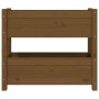 Jardinera de madera maciza de pino marrón miel 77x25x66 cm en Macetas y jardineras | Comprar online en Foru.es