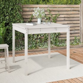Mesa de jardín madera maciza de pino blanco 82,5x82,5x76 cm en Mesas de jardín | Comprar online en Foru.es