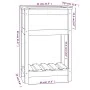 Jardinera de madera maciza de pino gris 54x34,5x81 cm de vidaXL, Maceteros y jardineras - Ref: Foro24-823754, Precio: 53,31 €...