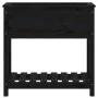 Jardinera con estante madera maciza pino negro 82,5x34,5x81 cm de vidaXL, Maceteros y jardineras - Ref: Foro24-823763, Precio...