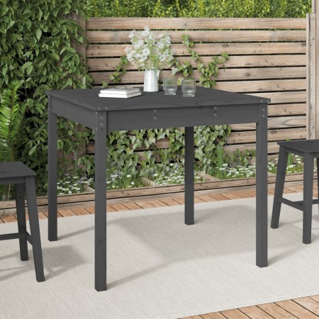 Mesa de jardín madera maciza pino gris 82,5x82,5x76 cm en Mesas de jardín | Comprar online en Foru.es