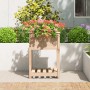 Jardinera con estante de madera maciza de pino 54x54x81 cm de vidaXL, Maceteros y jardineras - Ref: Foro24-823773, Precio: 55...