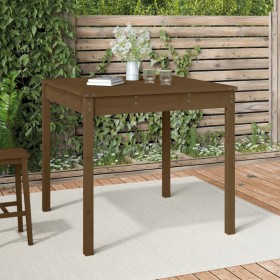 Mesa de jardín madera maciza pino marrón miel 82,5x82,5x76 cm en Mesas de jardín | Comprar online en Foru.es