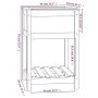 Jardinera con estante de madera maciza de pino 54x54x81 cm de vidaXL, Maceteros y jardineras - Ref: Foro24-823773, Precio: 55...
