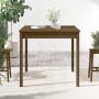 Mesa de jardín madera maciza pino marrón miel 82,5x82,5x76 cm en Mesas de jardín | Comprar online en Foru.es