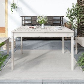 Mesa de jardín madera maciza pino blanco 121x82,5x76 cm en Mesas de jardín | Comprar online en Foru.es