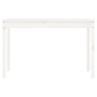 Mesa de jardín madera maciza pino blanco 121x82,5x76 cm en Mesas de jardín | Comprar online en Foru.es