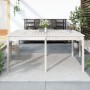 Mesa de jardín madera maciza pino blanco 159,5x82,5x76 cm en Mesas de jardín | Comprar online en Foru.es