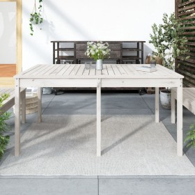 Mesa de jardín madera maciza pino blanco 159,5x82,5x76 cm en Mesas de jardín | Comprar online en Foru.es