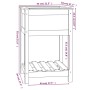 Jardinera con estante madera maciza de pino blanco 54x54x81 cm de vidaXL, Maceteros y jardineras - Ref: Foro24-823774, Precio...