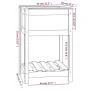 Jardinera con estante madera maciza de pino blanco 54x54x81 cm de vidaXL, Maceteros y jardineras - Ref: Foro24-823774, Precio...
