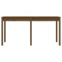 Mesa de jardín madera maciza pino marrón miel 159,5x82,5x76 cm en Mesas de jardín | Comprar online en Foru.es