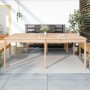 Mesa de jardín madera maciza de pino 203,5x100x76 cm en Mesas de jardín | Comprar online en Foru.es