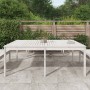 Mesa de jardín madera maciza de pino blanco 203,5x100x76 cm en Mesas de jardín | Comprar online en Foru.es