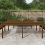 Mesa de jardín madera maciza pino marrón miel 203,5x100x76 cm en Mesas de jardín | Comprar online en Foru.es