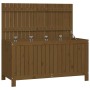 Caja de almacenaje jardín madera pino marrón miel 121x55x64 cm de vidaXL, Cajas de almacenaje para exteriores - Ref: Foro24-8...