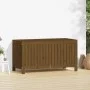Caja de almacenaje jardín madera pino marrón miel 121x55x64 cm de vidaXL, Cajas de almacenaje para exteriores - Ref: Foro24-8...