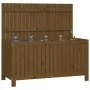 Caja de almacenaje jardín madera pino marrón miel 121x55x64 cm de vidaXL, Cajas de almacenaje para exteriores - Ref: Foro24-8...