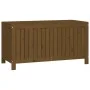 Caja de almacenaje jardín madera pino marrón miel 121x55x64 cm de vidaXL, Cajas de almacenaje para exteriores - Ref: Foro24-8...