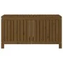 Caja de almacenaje jardín madera pino marrón miel 121x55x64 cm de vidaXL, Cajas de almacenaje para exteriores - Ref: Foro24-8...
