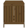 Caja de almacenaje jardín madera pino marrón miel 121x55x64 cm de vidaXL, Cajas de almacenaje para exteriores - Ref: Foro24-8...