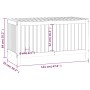 Caja de almacenaje jardín madera pino marrón miel 121x55x64 cm de vidaXL, Cajas de almacenaje para exteriores - Ref: Foro24-8...