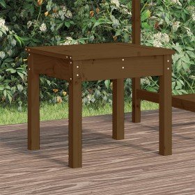 Banco de jardín madera maciza pino marrón miel 50x44x45 cm en Bancos de jardín | Comprar online en Foru.es
