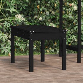 Banco de jardín madera maciza pino negro 80x44x45 cm en Bancos de jardín | Comprar online en Foru.es