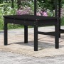 Banco de jardín madera maciza pino negro 80x44x45 cm en Bancos de jardín | Comprar online en Foru.es