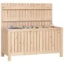 Caja de almacenaje jardín madera maciza de pino 115x49x60 cm de vidaXL, Cajas de almacenaje para exteriores - Ref: Foro24-823...
