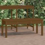 Banco de jardín madera maciza pino marrón miel 109x44x45 cm en Bancos de jardín | Comprar online en Foru.es