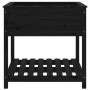 Jardinera con estante madera maciza pino negro 82,5x82,5x81 cm de vidaXL, Maceteros y jardineras - Ref: Foro24-823798, Precio...