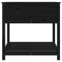 Jardinera con estante madera maciza pino negro 82,5x82,5x81 cm de vidaXL, Maceteros y jardineras - Ref: Foro24-823798, Precio...