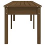Banco de jardín madera maciza pino marrón miel 203,5x44x45 cm en Bancos de jardín | Comprar online en Foru.es