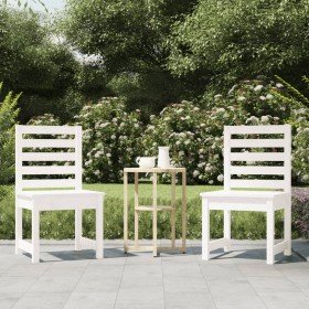 Sillas jardín 2 uds madera maciza pino blanco 50x48x91,5 cm en Sillas de jardín | Comprar online en Foru.es