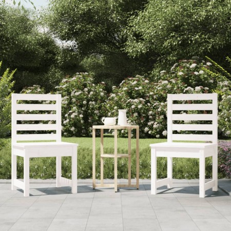 Sillas jardín 2 uds madera maciza pino blanco 50x48x91,5 cm en Sillas de jardín | Comprar online en Foru.es