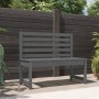 Banco de jardín madera maciza de pino gris 109 cm en Bancos de jardín | Comprar online en Foru.es